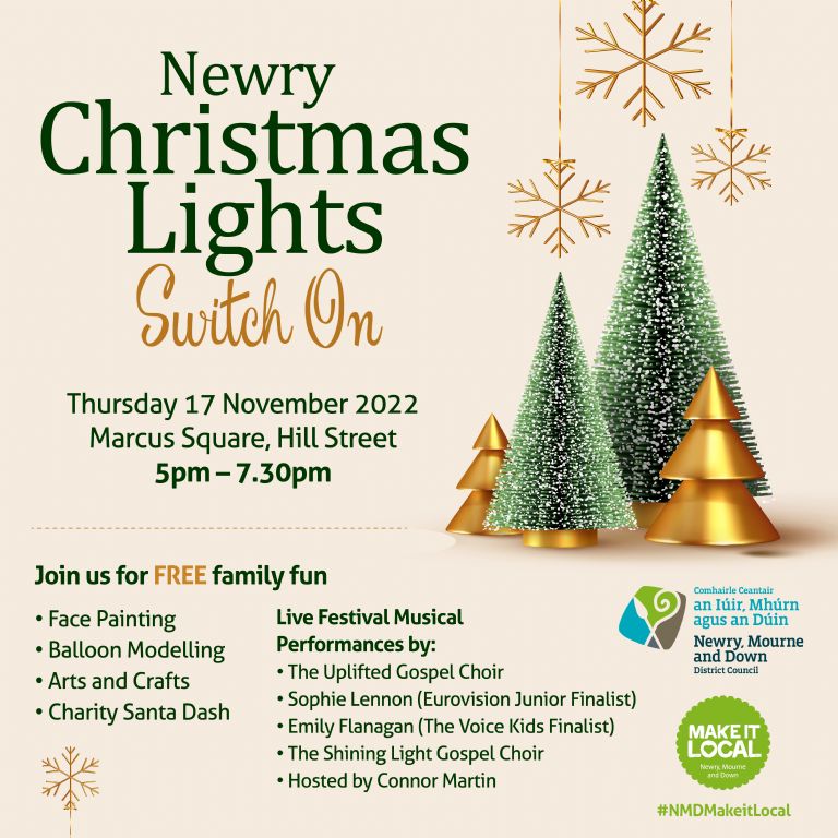 Christmas Lights Switch On Events Across Newry, Mourne and Down Announced