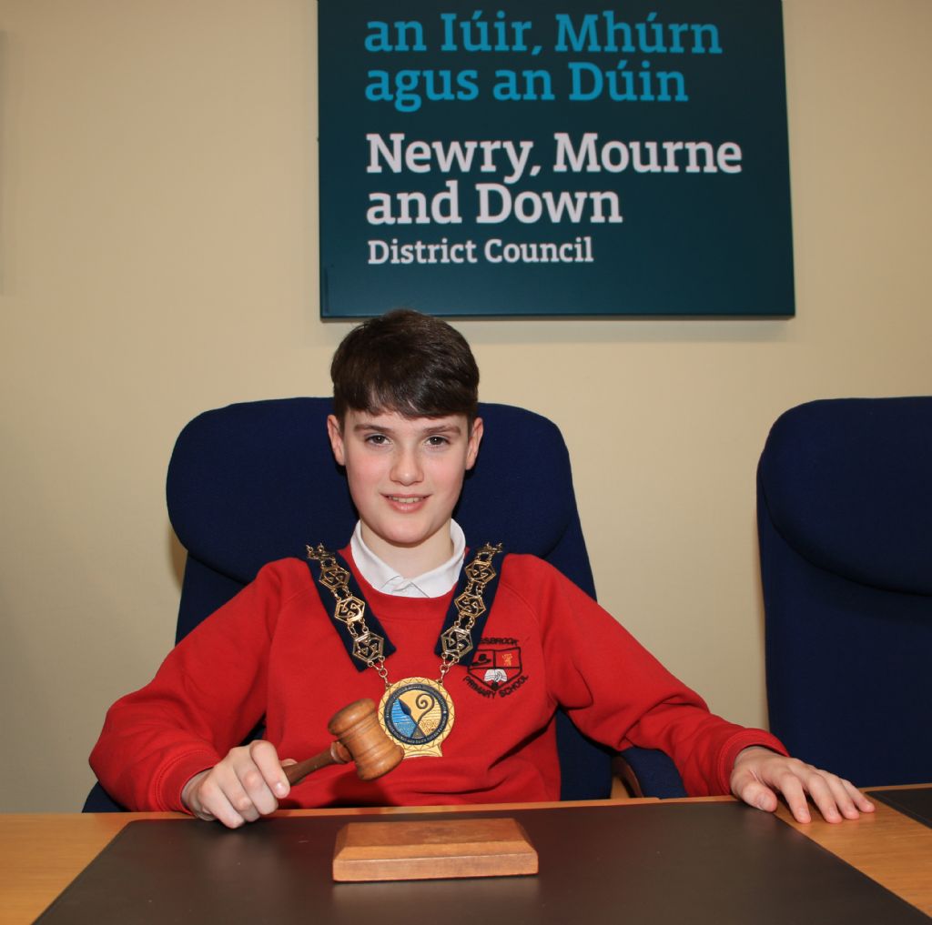 photo 3 bessbrook ps school council visit council offices
