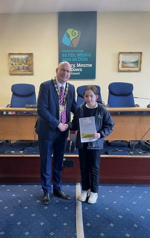 rose mckibbin ballyholland ps with chair